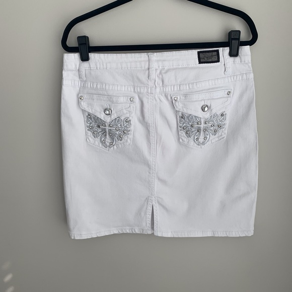 Earl Jeans White Denim Mini Skirt - Picture 2 of 6